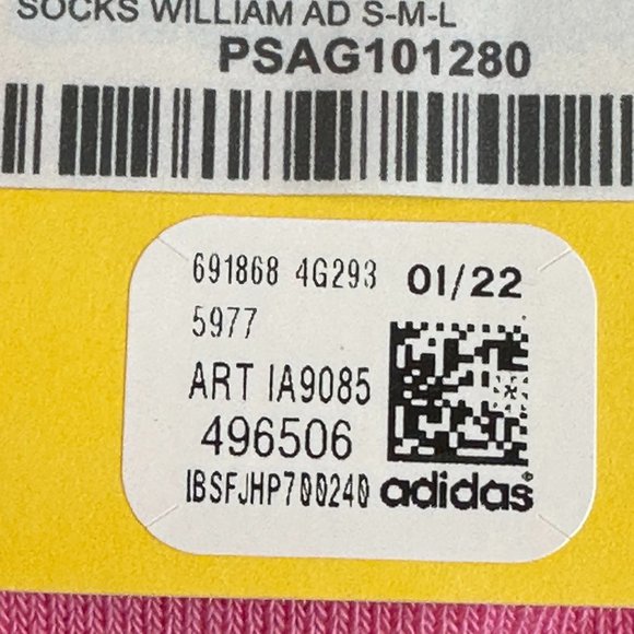 Gucci x Adidas Pink Sport Sock with White Interlocking GG new with tags - Picture 3 of 5